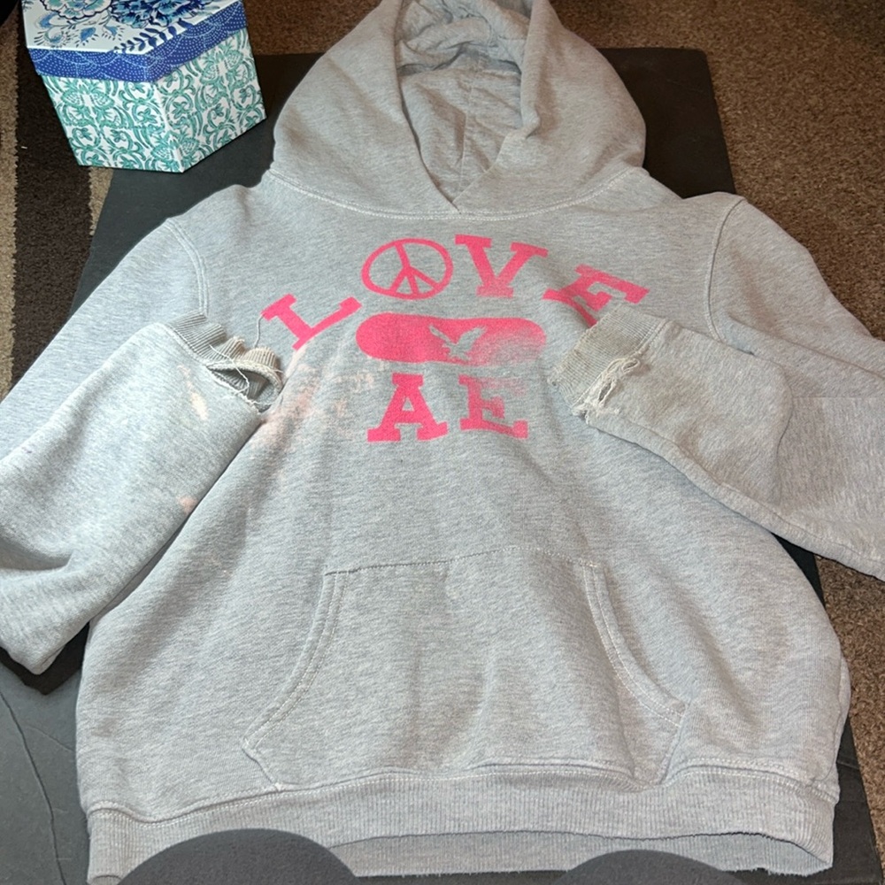 American Eagle Hoodie Distressed